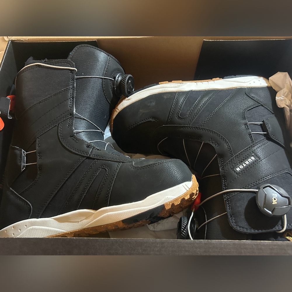 Burton Black and White Snow Boots